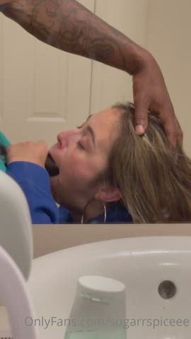 BBC Barely Legal Cock Worship Facial Interracial Messy POV Sloppy Teen Porn GIF by
