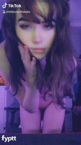 Cute Goth Petite Pussy gif