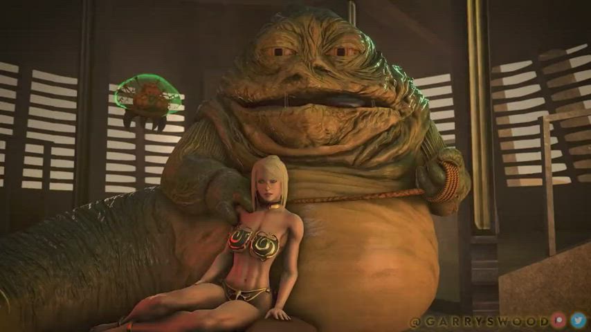 alien princess leia slave gif