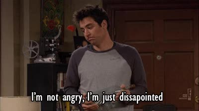 Angry dissapointed