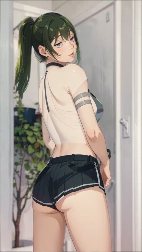 animation anime bouncing bouncing tits dance ecchi hentai skirt animated-sex ecchi-anime