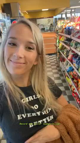 Boobs at the gas station