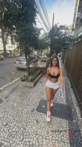 Boobs Gym Public gif