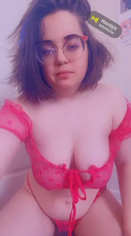 Boobs Brunette Smoking gif