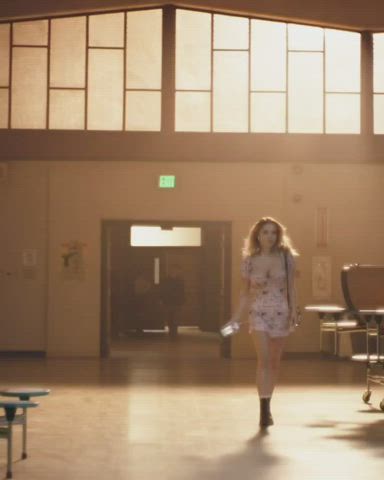 big tits blonde jiggling sydney sweeney gif