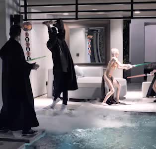 Star Wars backstage set action