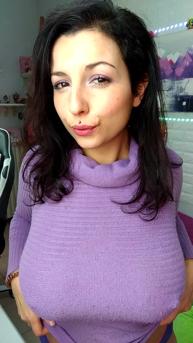 Big tits under my sweater