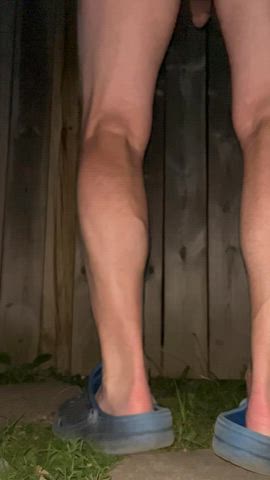 ass asshole balls cock pee peeing piss pissing solo taint gif