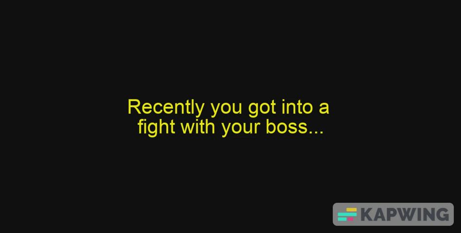 (Sound on) This is why you don't disagree with your boss... ever