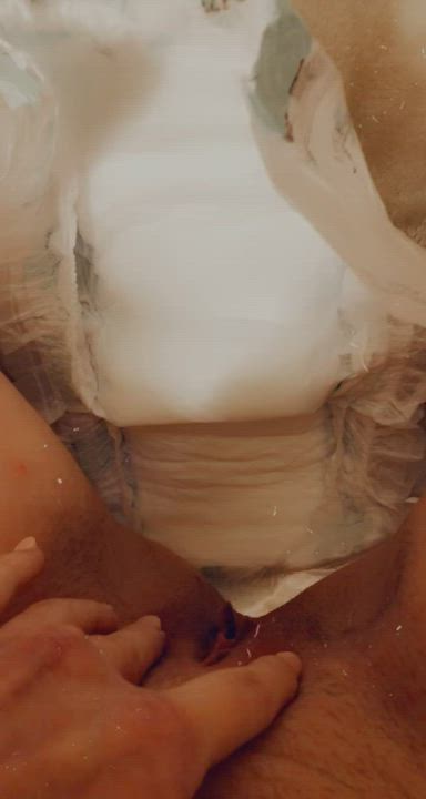 Taken moments ago! Had to go so bad I completely overflowed the diaper. At least