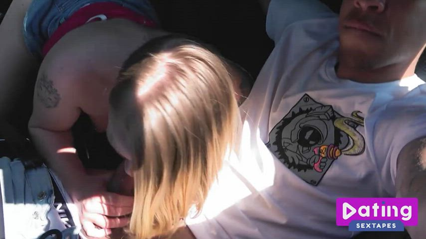 amateur blonde blowjob car pov public tattoo teen r/pornwind gif