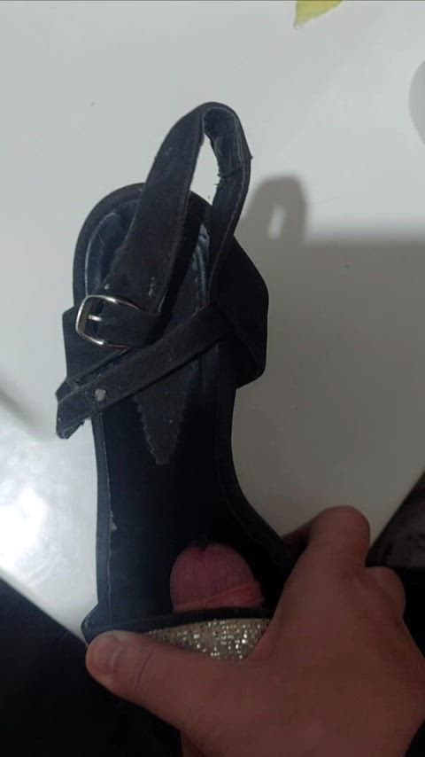cum on feet feet feet fetish sandals shoe shoes gif