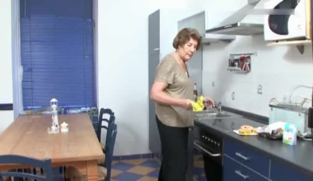 Hot grandma table sex