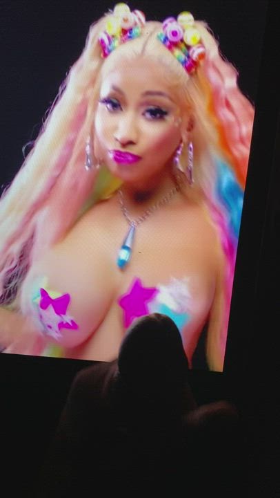 Cum all over Nicki's Tits