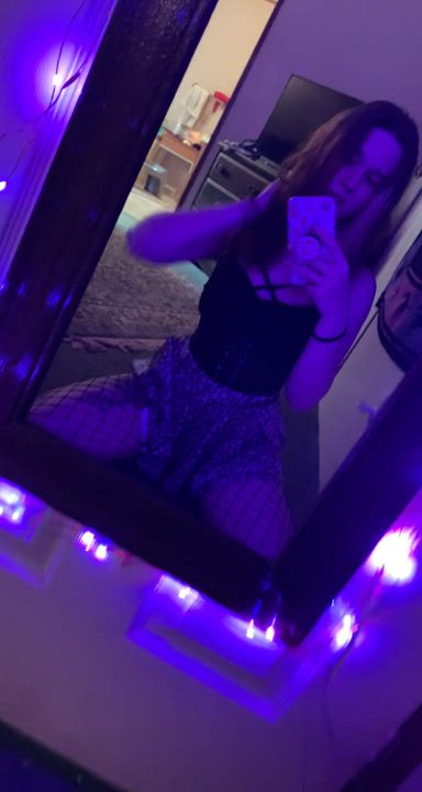 Alt Fishnet Purple Bitch gif