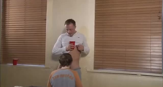 Blowing the closeted frat guy at a party
