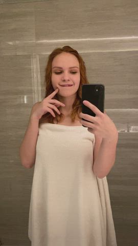 18 years old 19 years old redhead teen undressing gif