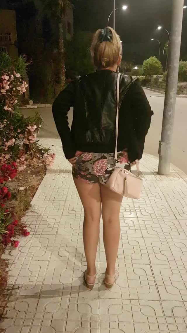Dared to take my shorts off and walk home with no panties on!