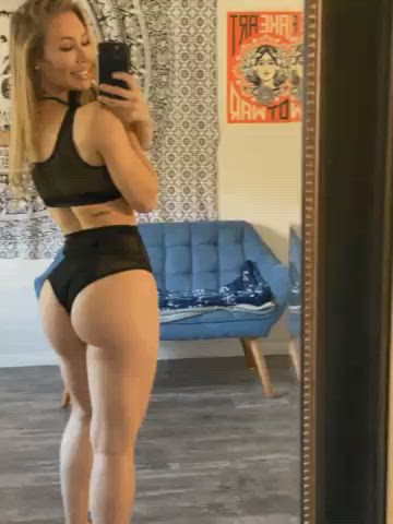 Blonde Lingerie Thong gif