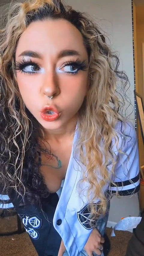 alt anime big nipples curly hair cute goth latina petite small tits striptease gif