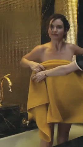 British Lily James UK gif