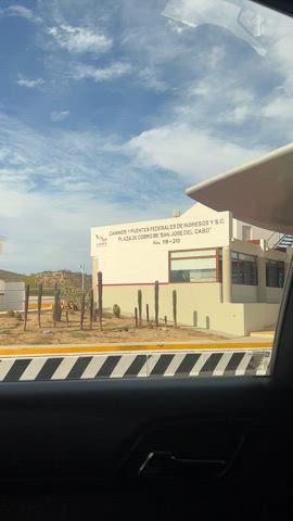 Crossing a checkpoint in Mexico, I hope they want to look in my hidden compartments