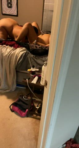 my husband caught me starting without him, he enjoyed secretly watching tho