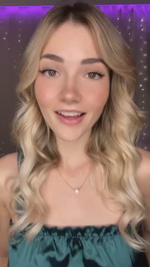 blonde eye contact handjob softcore tiktok gif