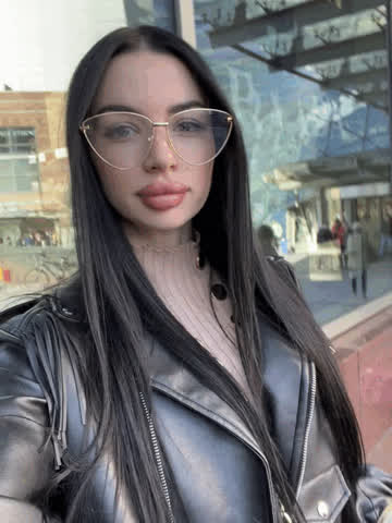 eye contact hair lips gif