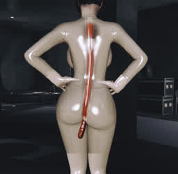 Anal Double Dildo Latex gif