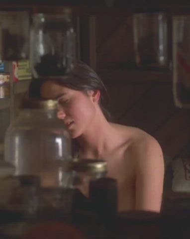Big Tits Brunette Celebrity Cinema Jennifer Connelly Riding Slow Motion Teasing gif