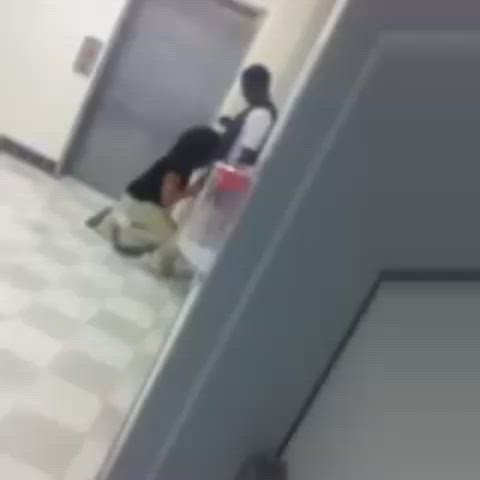 blowjob college ebony public teen gif