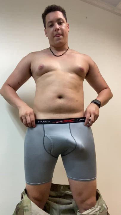 I was so horny at work I had to take a break and let my hard dick out ?