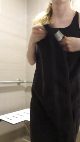 Went to my university's pool crossdressing!