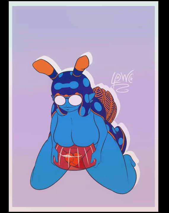 Alien Big Tits Blue Bouncing Tits Food Fetish Futanari gif