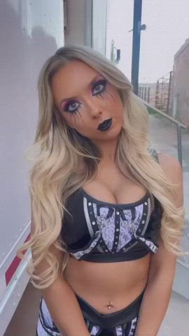 big tits bunny busty cleavage cute fake tits huge tits pretty tits wrestling gif