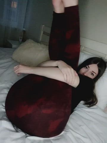 Lazy yoga in bed
