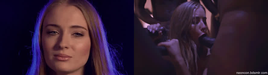 BBC BabeCock British Celebrity Interracial Sophie Turner gif