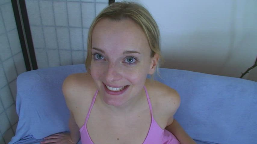 18 Years Old Age Gap Amateur Blonde Cute Natural Tits Petite Step-Dad Strip gif