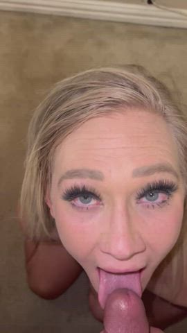 blonde cum in mouth cum swallow cumshot gif