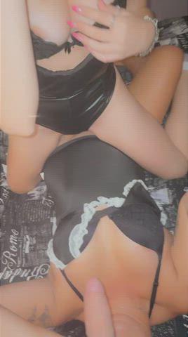 My bf loves getting sucked off by an Asian and a blondie. This is our second time