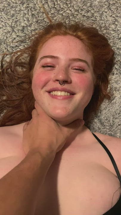 pierced piercing redhead gif