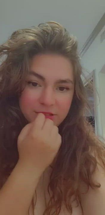Big Tits Cute Lick Lips Smile gif