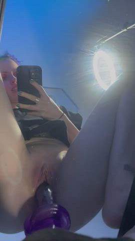 dildo petite riding solo squirting gif