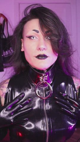 asmr fetish goth latex latex gloves gif