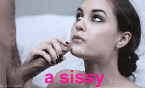 caption cum cum in mouth cute eye contact pornstar sasha grey swallowing teen gif