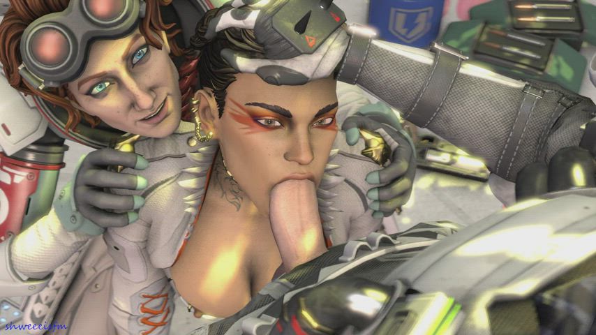 3D Animation Blowjob Face Fuck gif