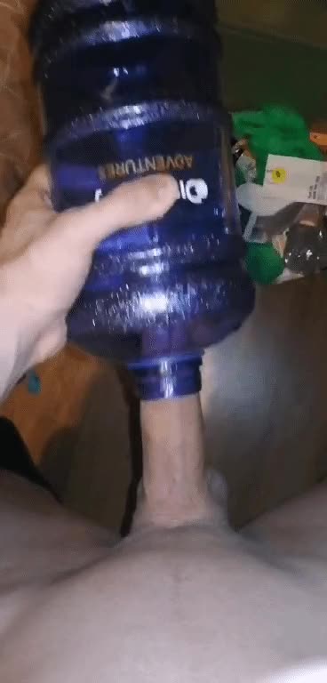 Masturbating with a bottle, raw