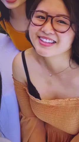 asian bra busty cum cum on tits cumshot facial glasses nerd tribute gif