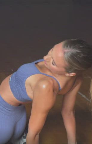Bending Over Model Oiled gif